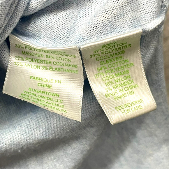 Lilly Pulitzer Sweater Womens Large Blue Elba Tassel Oversized Coolmax Pockets - Picture 6 of 10